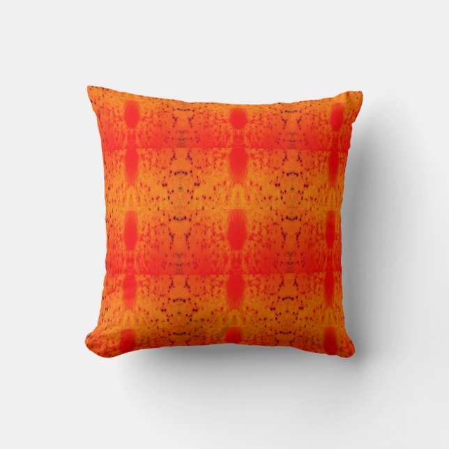 Coussin Noir, jaune orange foncé (Recto)