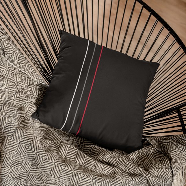 Coussin Noir minimaliste moderne (Créateur téléchargé)