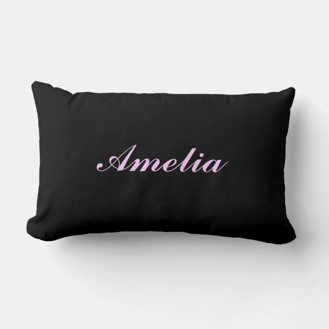 Coussin noir personnalisé (Recto)