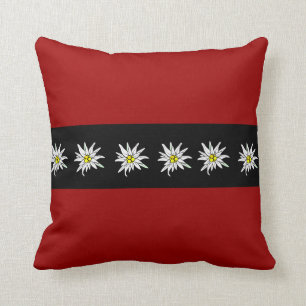 Coussin noir rouge de MoJo d'Américain d'edelweis