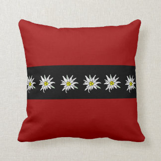 Coussin noir rouge de MoJo d'Américain d'edelweiss