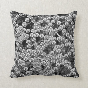 Coussin Noir VIP de marbre de gris argenté de décor de