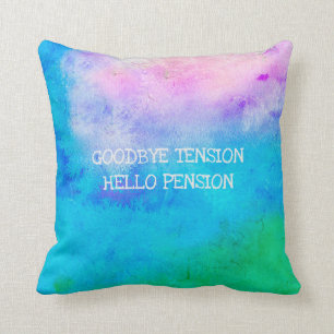 Coussin Nom à la retraite Funny Adieu Tension Bonjour Pens