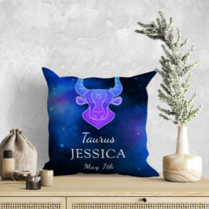 Coussin Nom avec signe Zodiaque Taurus Cadeau Jeu d'oreill