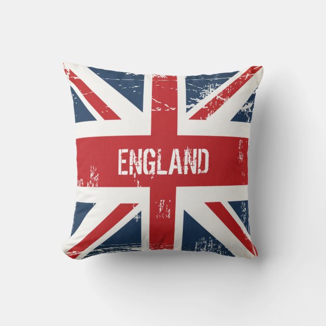 Coussin Nom BRITANNIQUE personnalisé de monogramme d'Union (Recto)