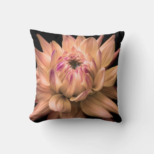 Coussin Nom de coutume de fleur de couronne de dahlia (Recto)