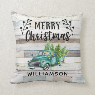 COUSSIN NOM DE FAMILLE DE CAMION RUSTIQUE BOIS CAMPAGNE VI