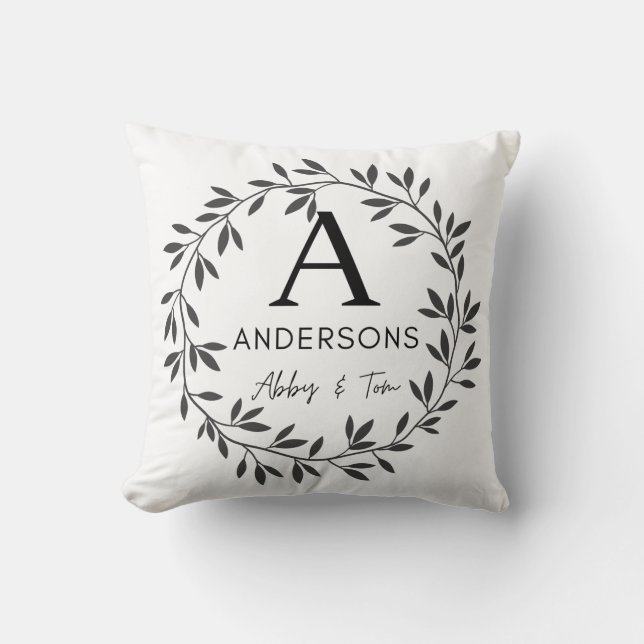 Coussin Nom de famille personnalisé Pilote (Recto)