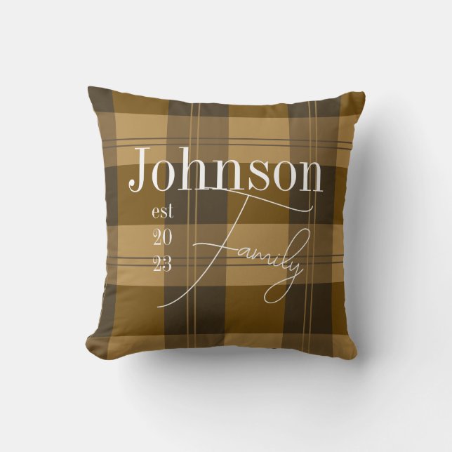 Coussin Nom de famille personnalisé utilisé (Recto)