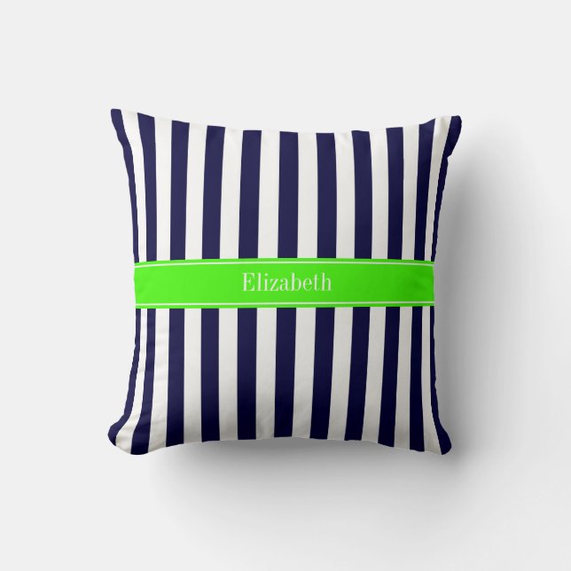 Coussin Nom de la chaux de la Marine Bleue Blancs (Recto)