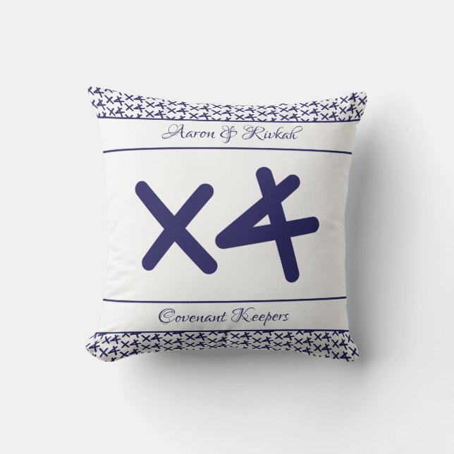 Coussin Nom de la marine blanche personnalisée Citation Ma (Recto)