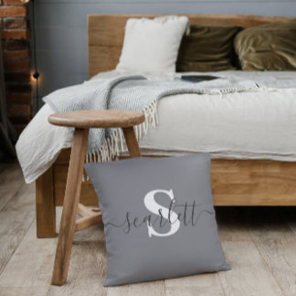 Coussin Nom d'inscription modifiable Couleur personnalisée