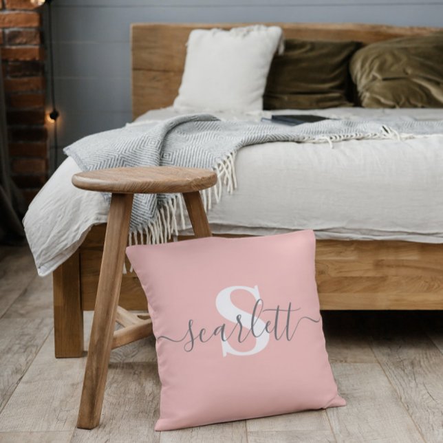 Coussin Nom d'inscription modifiable Couleur personnalisée (Créateur téléchargé)