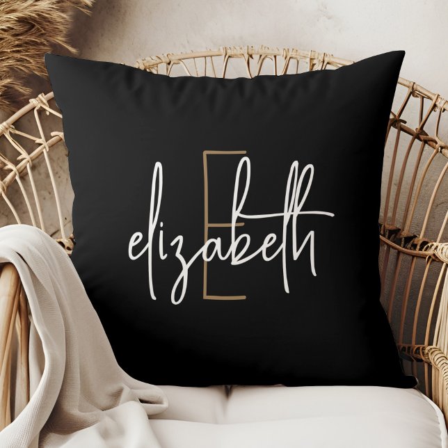 Coussin Nom du monogramme personnalisé (Créateur téléchargé)