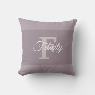 Coussin Nom Élégant personnalisé manuscrit Monogramme init
