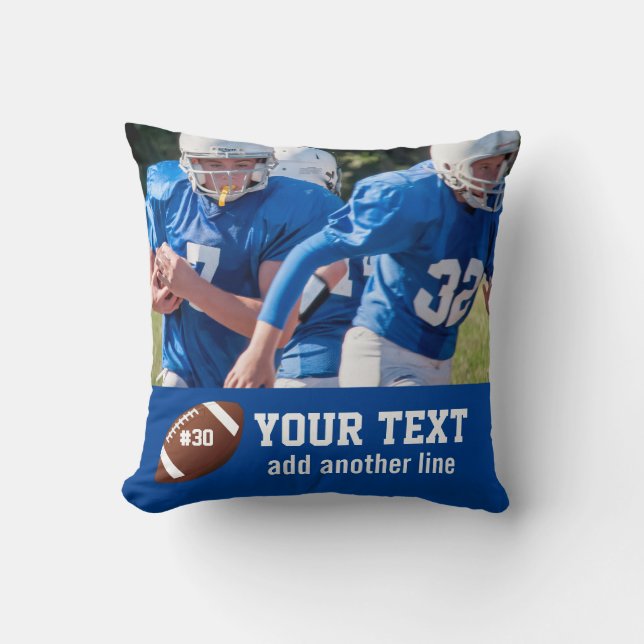 Coussin Nom et nombre faits sur commande de photo du (Recto)