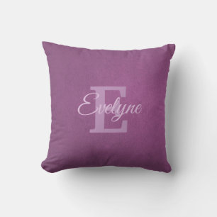 Coussin Nom Monogramme Modèle Lettre initiale E Script Hau