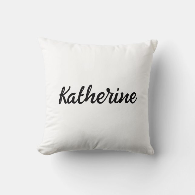 Coussin Nom monographique personnalisé Blanc pur (Recto)