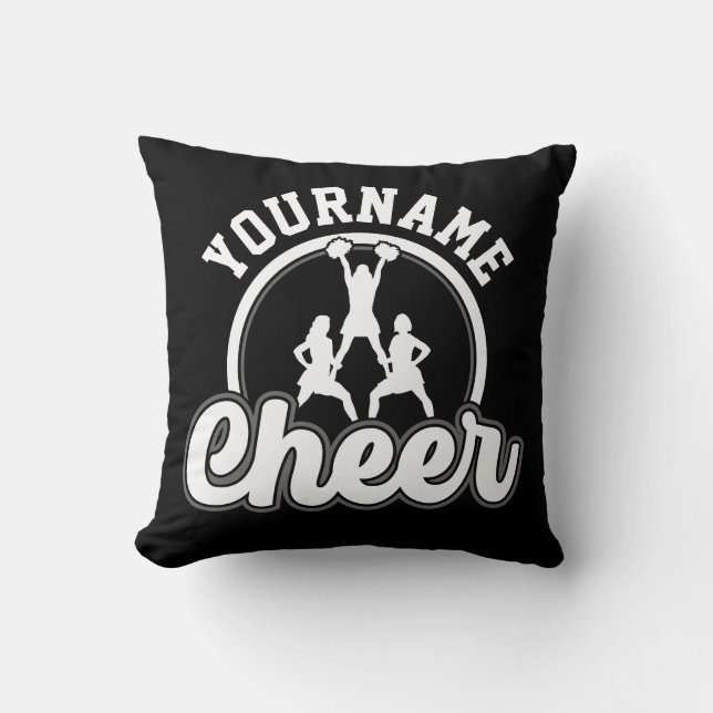 Coussin NOM personnalisé Cheer Team Varsity Pom-pom girl (Recto)