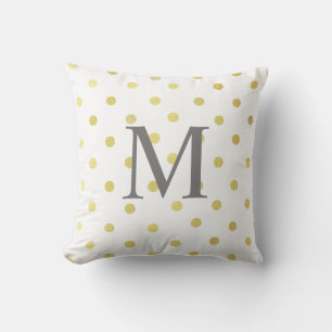 Coussin Nom personnalisé Chic Faux Feuille de papier alumi