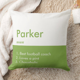 Coussin Nom personnalisé de couleur d'inscription modifiab