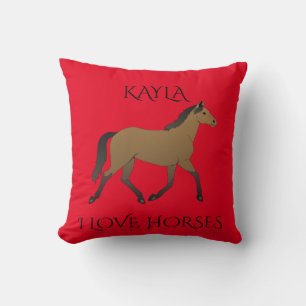 Coussin Nom personnalisé de l'oreiller pour lancer le chev