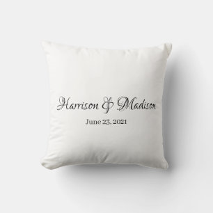 Coussin Nom personnalisé et Mariage de date