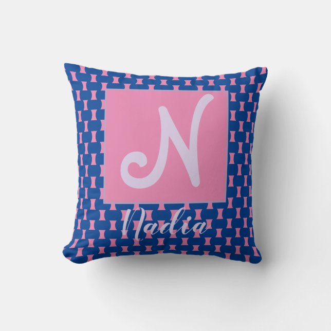 Coussin Nom personnalisé initial (Recto)