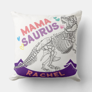 Coussin Nom Personnalisé Mamasaurus Mom Trex Dino Dino Fun
