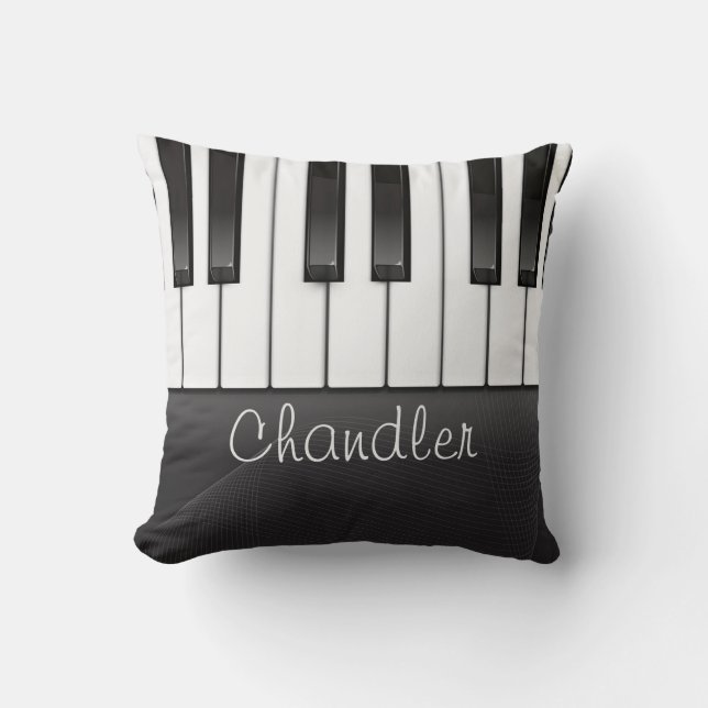 Coussin NOM personnalisé Pianist Piano Keys professeur de  (Recto)