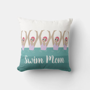 Coussin Nom personnalisé Script Artistique Synchro nage ma