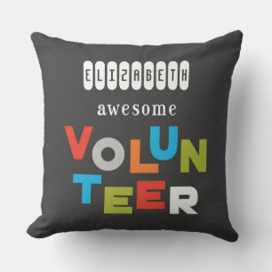 Coussin Nom personnalisé, Superbe reconnaissance des bénév