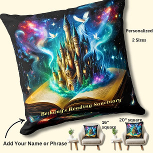 Coussin Nom, Sanctuaire de lecture de livre de Château Fan