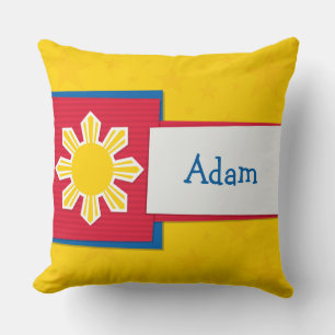 Coussin Nom sur mesure Philippine Sun Filipino