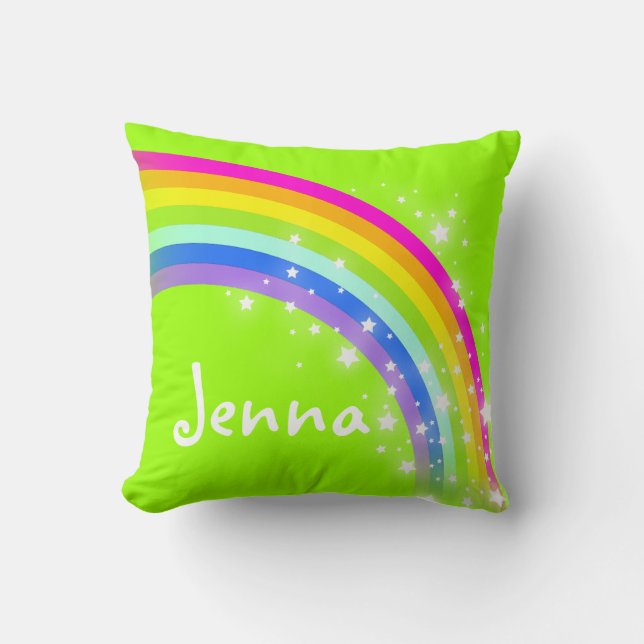 coussin nommé de coussin de Jenna de filles vertes (Recto)