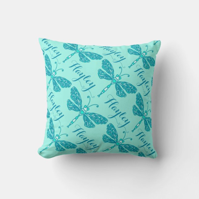Coussin nommé de coussin de motif de libellule de (Recto)