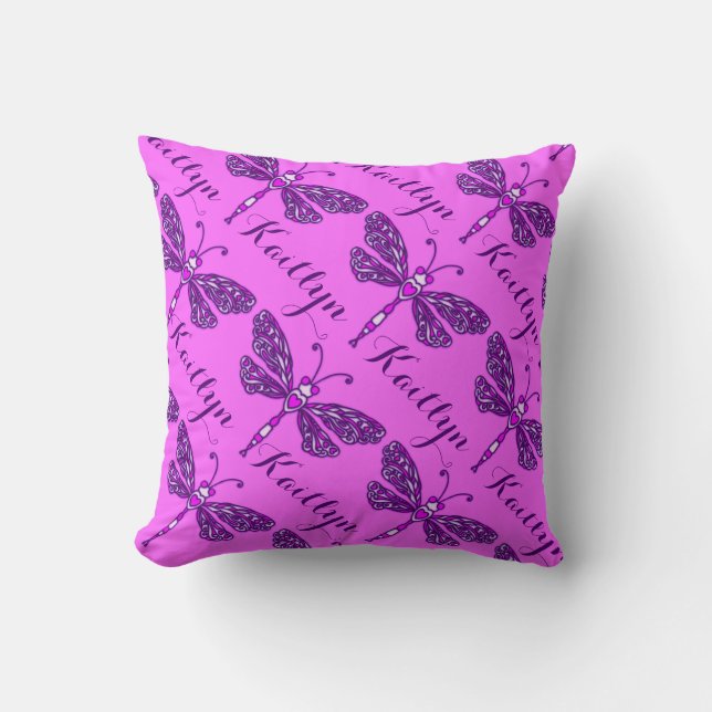 Coussin nommé de coussin de motif de libellule de (Recto)