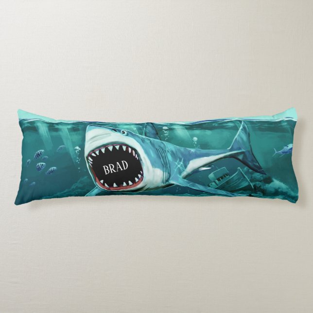 Coussin nommé fait sur commande de corps de requin (Devant)