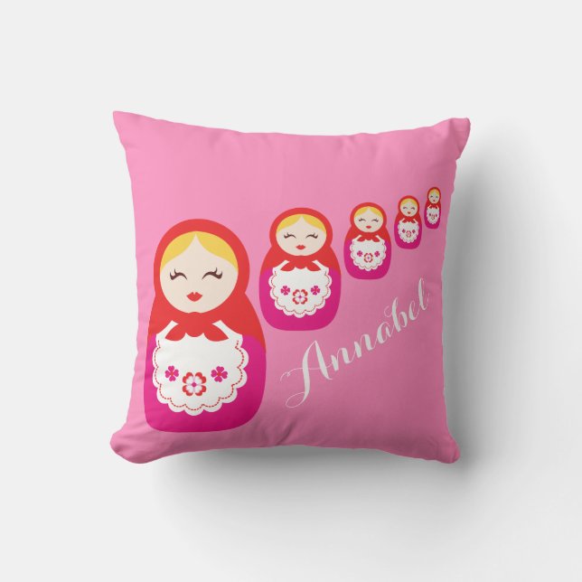 Coussin nommé fait sur commande rose rouge de (Recto)