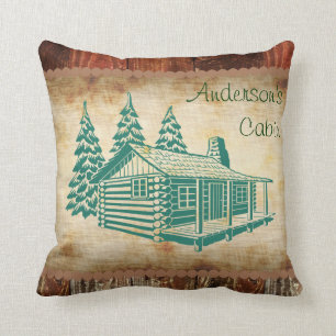 Coussin nommé fait sur commande rustique de cabine