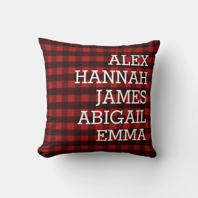 Coussin Noms d'enfants aujourd'hui Plaid Famille personnal (Recto)