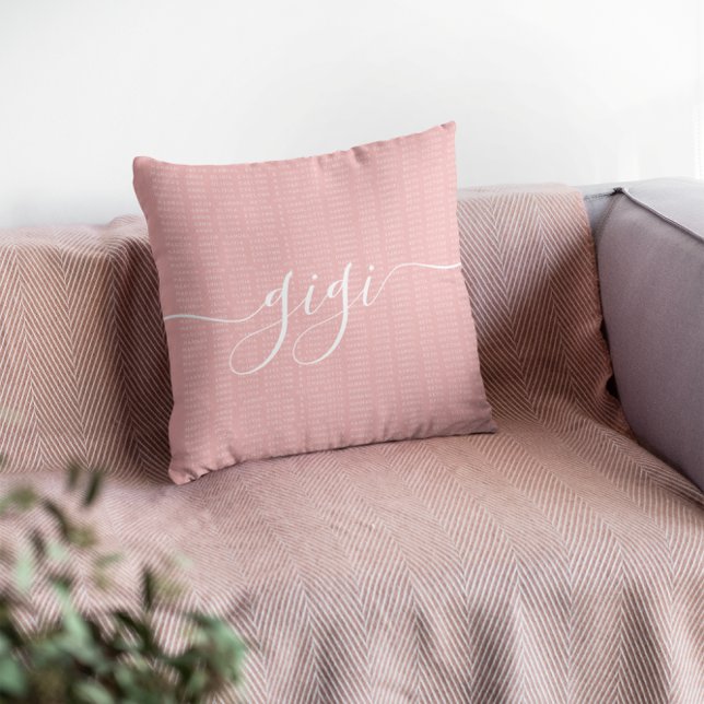 Coussin Noms des petits-enfants | Gigi personnalisé (Créateur téléchargé)