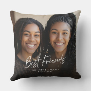 Coussin Noms personnalisés des meilleurs amis et script ph