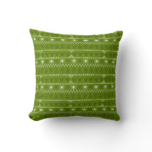 Nordic Green Trees and Stars Motif