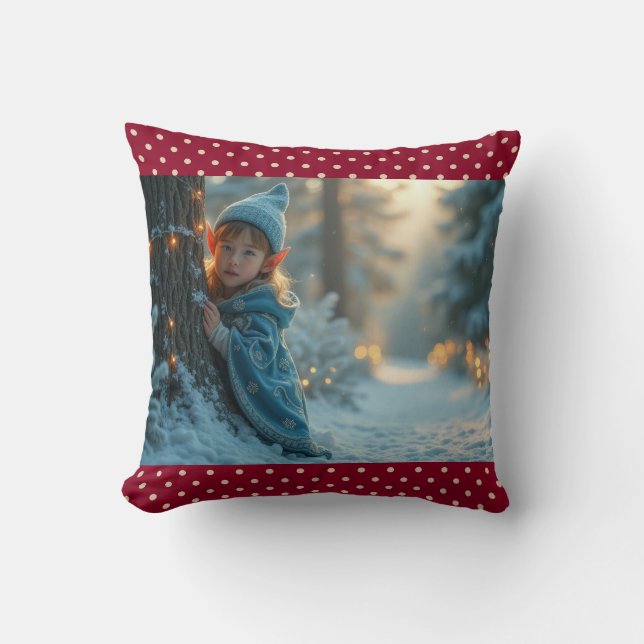 Coussin North pole Elf in the winter (Recto)