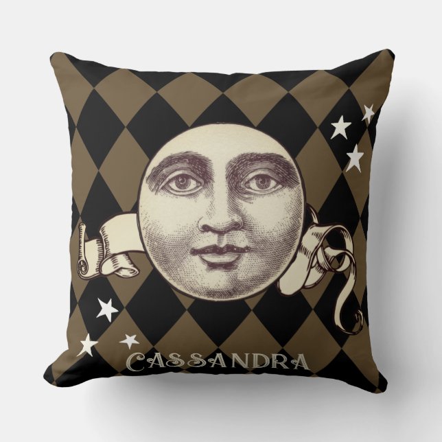 Coussin Nostalgique Vintage Imaginaire Steampunk (Recto)