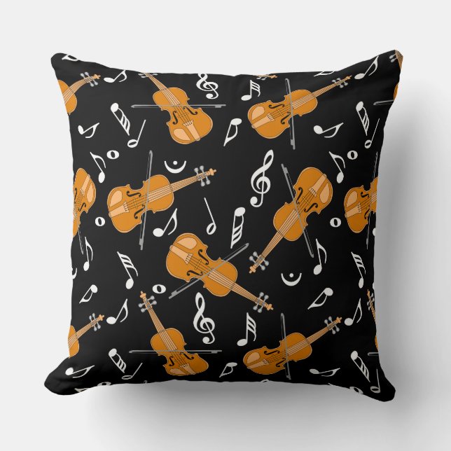 Coussin Notes de musique violon (Recto)