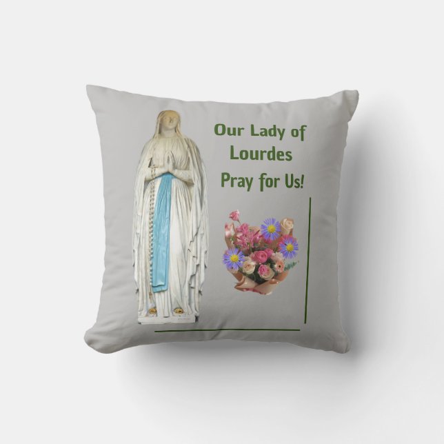 Coussin Notre Dame de Lourdes (Recto)