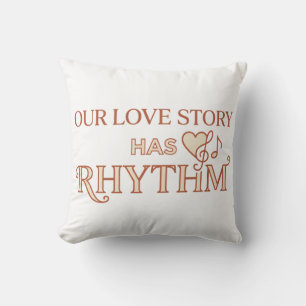 Coussin Notre histoire d'amour a du rythme Couple de danse