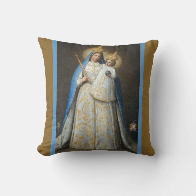 Coussin Notre Madame de bébé Jésus de Loreto Loretto (Recto)